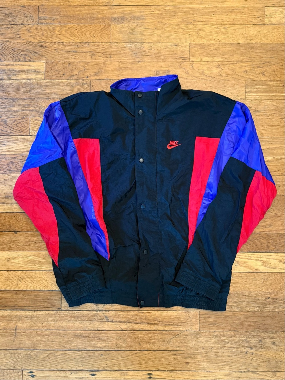 Vintage 80s Nike Grey Tag Colorblock Windbreaker Jacket